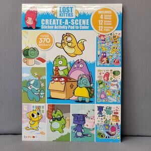 Lost Kitties Create A Scene Sticker Activity Coloring Book Paperback Pad Hasbro